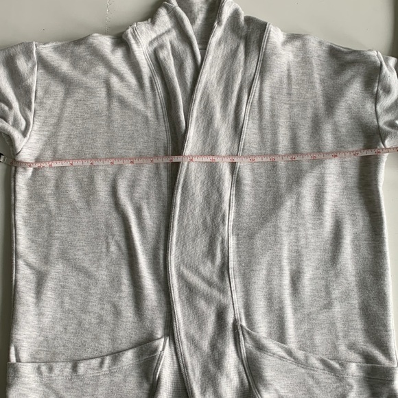 Athleta Girl Wrap’N Roll Cardigan Fog Heather Grey Gray Size XL/14 - Picture 7 of 10